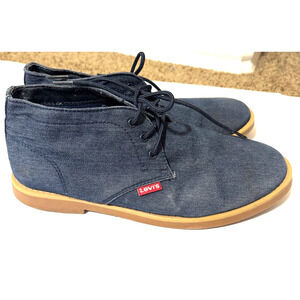 Levi's Blue Denim Lace Ankle boots Jeans Shoes Men's Size 8.5 casual
